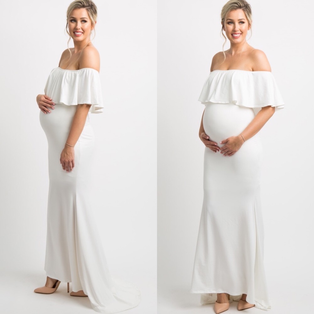 PinkBlush Ivory Mermaid Maternity Gown